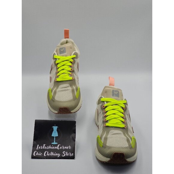 VEJA Women's Natural Babe Jaune Fluo Condor 2 Alveomesh Running Shoes Sz 9 2518 - Picture 2 of 16